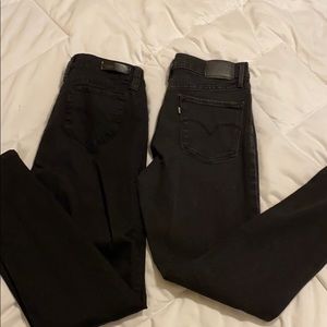 2 Levis and YMI skinny black jeans